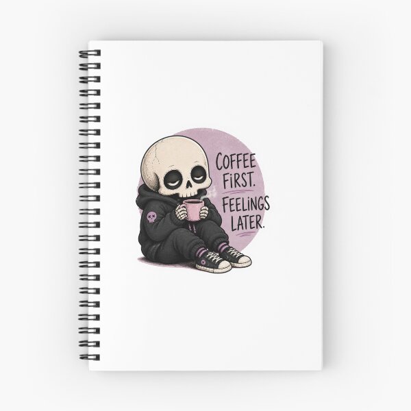 Item preview, Coffee First Feelings Later Skeleton designed and sold by KØTA Studio.