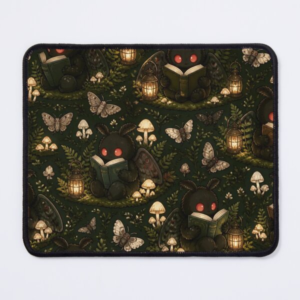 Item preview, Cozy Cryptidcore Mothman Reading Books Bookish designed and sold by StickyGuys.