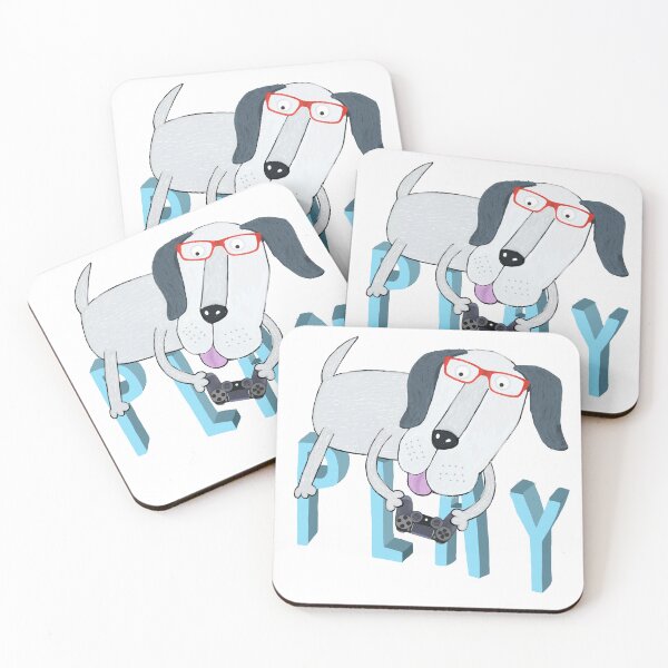 Item preview, Play! Dog With Playstation Controller Illustrated By Artist Carla Daly designed and sold by Carla Daly.