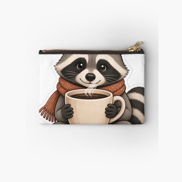 Item preview, Cozy Raccoon Coffee Break Cryptidcore Kawaii designed and sold by StickyGuys.