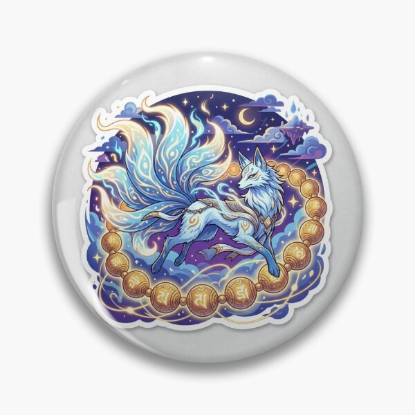 Item preview, Mystical Nine-Tailed Fox Anime Sticker Illustration designed and sold by uegi.