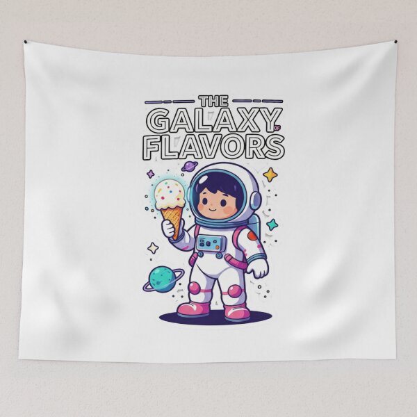 Item preview, Cute Astronaut Eating Ice Cream In Galaxy designed and sold by ScriptedMoments.