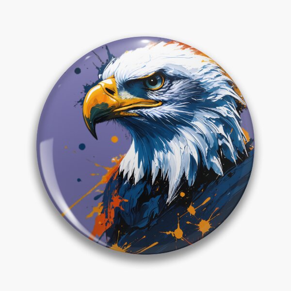 Item preview, Majestic American Bald Eagle - Bold Expressionist Paint Splatter Art designed and sold by Structure-Blue.
