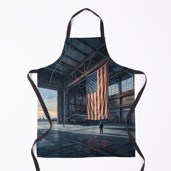 Item preview, American Flag In Airplane Hanger designed and sold by Home Decor Art.