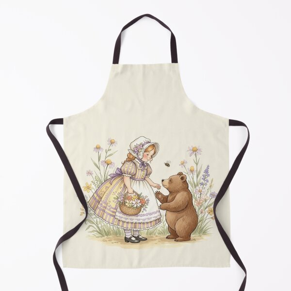 Item preview, A Gentle Greeting Between a Girl and a Little Bear designed and sold by Pasteltone.