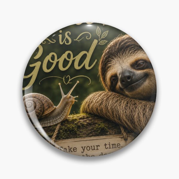 Item preview, Slow Is Good – Sloth & Snail Nature Inspiration designed and sold by Kimberly Palmer.