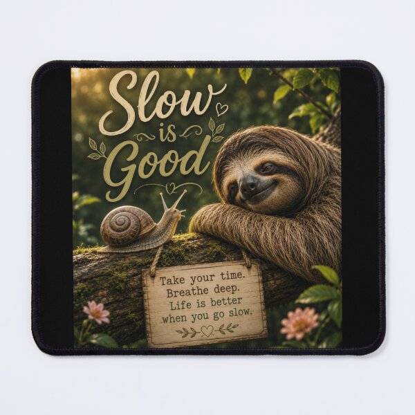 Item preview, Slow Is Good – Sloth & Snail Nature Inspiration designed and sold by Kimberly Palmer.