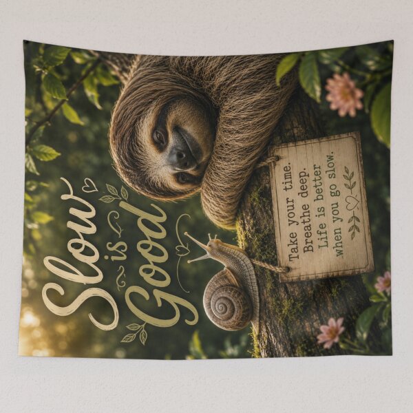Item preview, Slow Is Good – Sloth & Snail Nature Inspiration designed and sold by Kimberly Palmer.