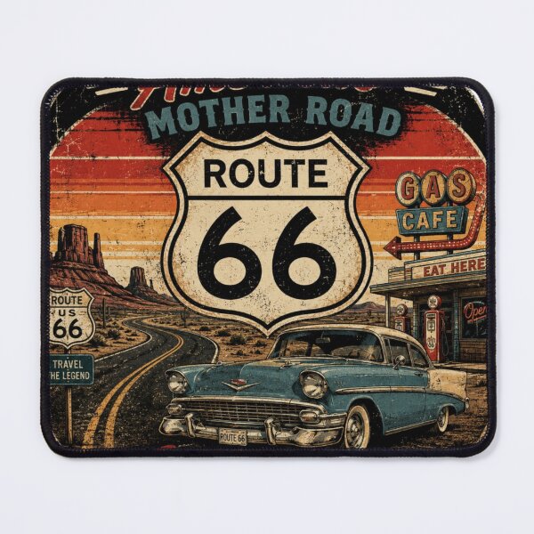 Item preview, Retro Route 66 Highway Adventure | Vintage Desert Road Trip | Classic Americana T-Shirt designed and sold by Diesel outlaw .
