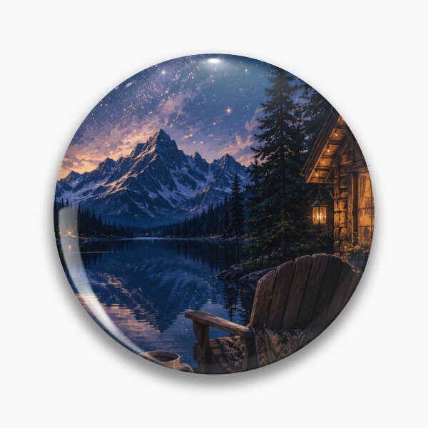 Item preview, Cozy Cabin Under the Stars designed and sold by DaryaArtFrance.