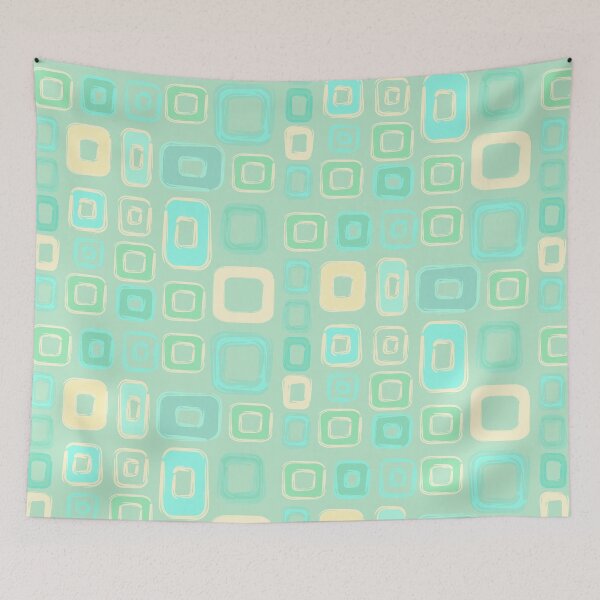 Item preview, Abstract Squares Pastel on Light Green designed and sold by Indra's Net.
