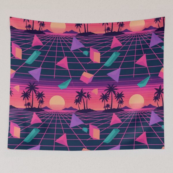 Item preview, Retro Vaporwave Grid Sunset Synthwave Aesthetic designed and sold by StickyGuys.