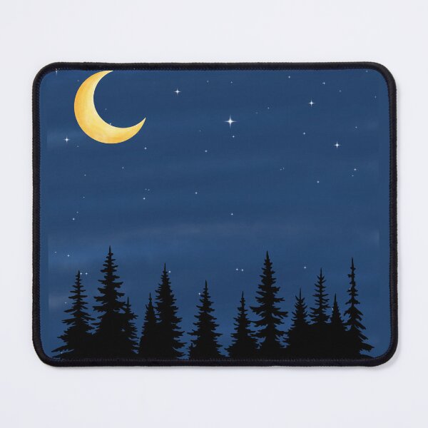 Item preview, Moonlit Sky In The Forest designed and sold by EclairArtShop.