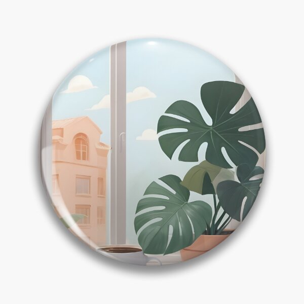 Item preview, Monstera Window Botanical Art Print Aesthetic Plant designed and sold by KooksStudio.
