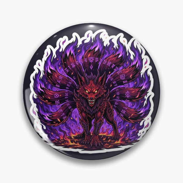 Item preview, Demonic Nine-Tailed Fox Anime Sticker Dark Fantasy Occult Lover designed and sold by uegi.