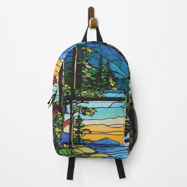 Item preview, Stained Glass Great Smoky Mountains Mosaic National Park Scenic Art designed and sold by designmari.