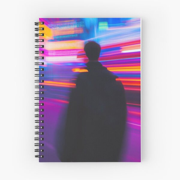 Item preview, Lost in Neon Motion | Cyberpunk Silhouette Aesthetic Art Print designed and sold by ItsAllYellow.