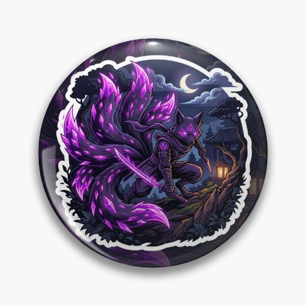 Item preview, Nine-Tailed Demon Fox Ninja Anime Sticker Illustration designed and sold by uegi.