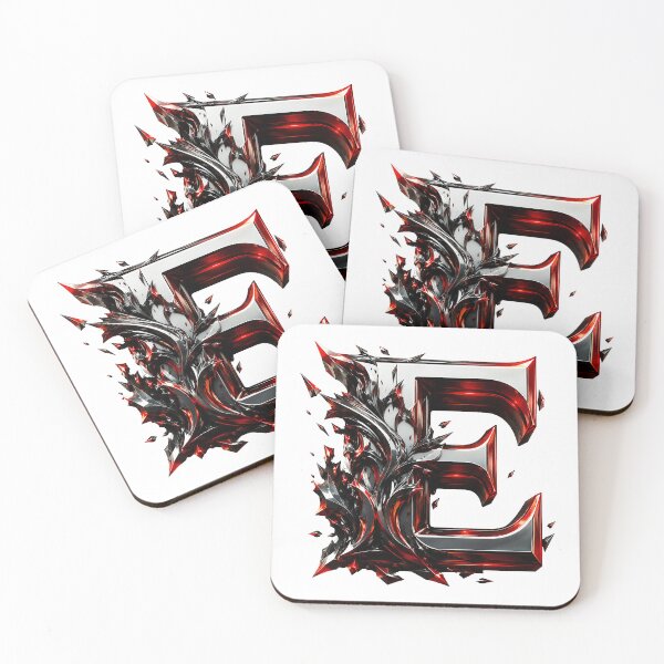 Item preview, Crimson Steel Alphabet of Power Letter E designed and sold by BlissBlvdShop.