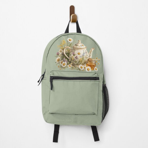 Artikelvorschau, Aquarell-Teekanne mit botanischem Blumenmuster | Geschenk für Teeliebhaber im Cottagecore-Stil | Illustration von Wildblumentee | Gemütliche Küchenkunst entworfen und verkauft von MagicMakerPh.