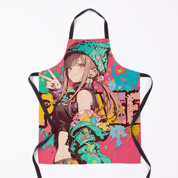 Item preview, Neon Streetwear Anime Girl Graffiti Aesthetic | Color Splash Urban Pop Art designed and sold by Dyan4.