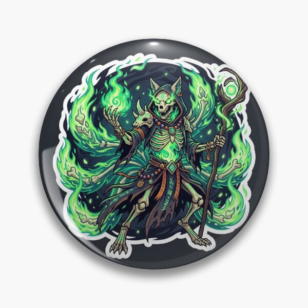 Item preview, Undead Skeleton Fox Sorcerer Anime Gothic Horror Sticker designed and sold by uegi.