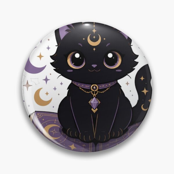 Item preview, Kawaii Goth Black Cat Spellbook Witchy Dark Academia designed and sold by StickyGuys.