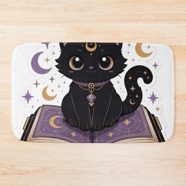 Item preview, Kawaii Goth Black Cat Spellbook Witchy Dark Academia designed and sold by StickyGuys.