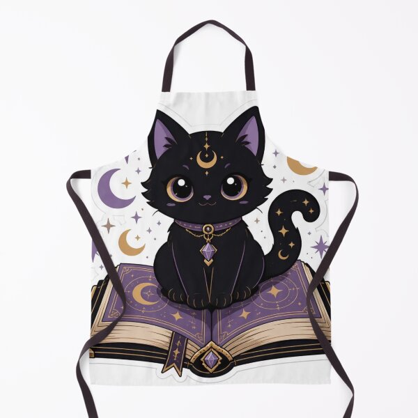 Item preview, Kawaii Goth Black Cat Spellbook Witchy Dark Academia designed and sold by StickyGuys.