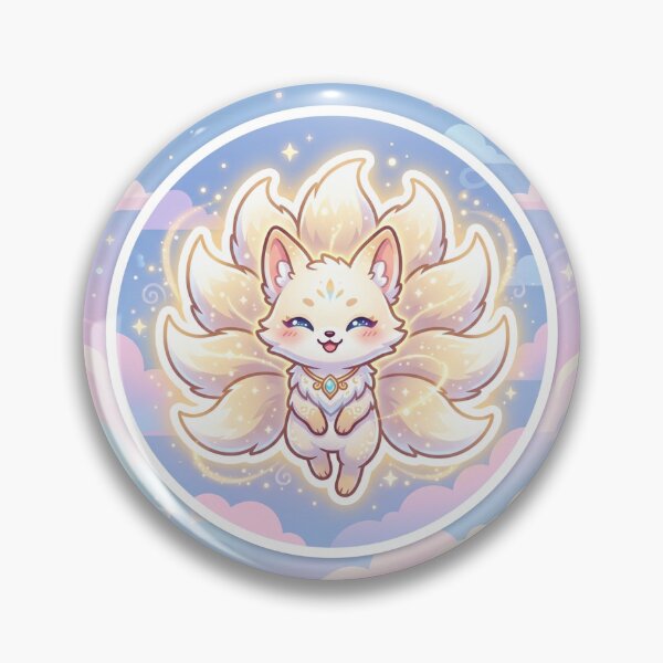 Item preview, Kawaii Nine-Tailed Fox Sticker Cute Anime Mythical Art designed and sold by uegi.