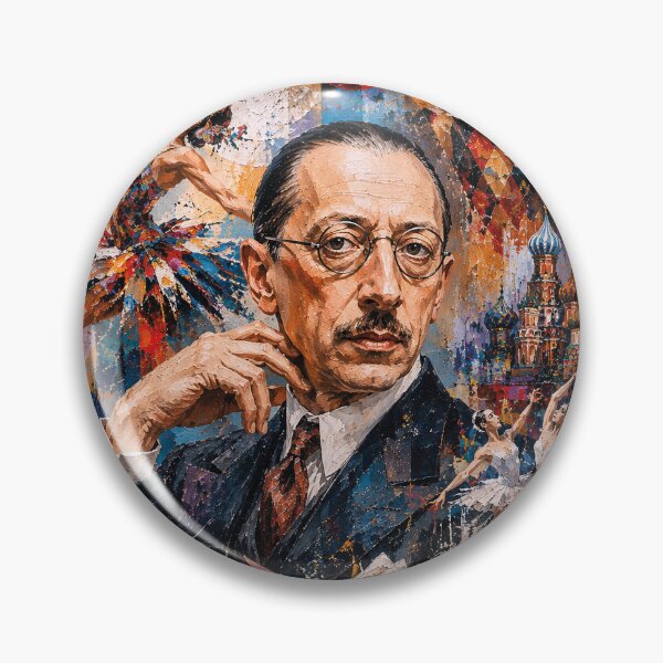 Item preview, Russian composer, pianist, and conductor Igor Stravinsky painting. designed and sold by GalleryKauffeld.