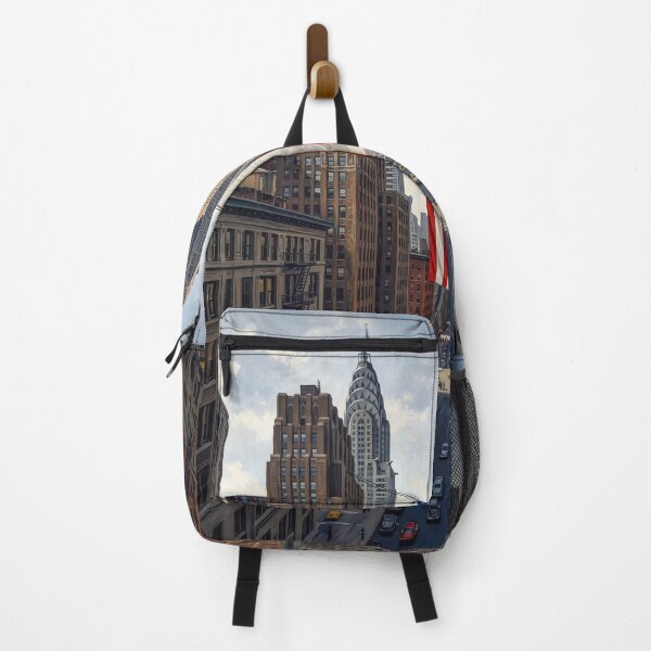 Item preview, American Flag Strung Between City Buildings designed and sold by Home Decor Art.