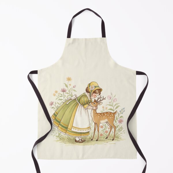 Item preview, Tender Moment: A Girl and Her Little Fawn Friend designed and sold by Pasteltone.