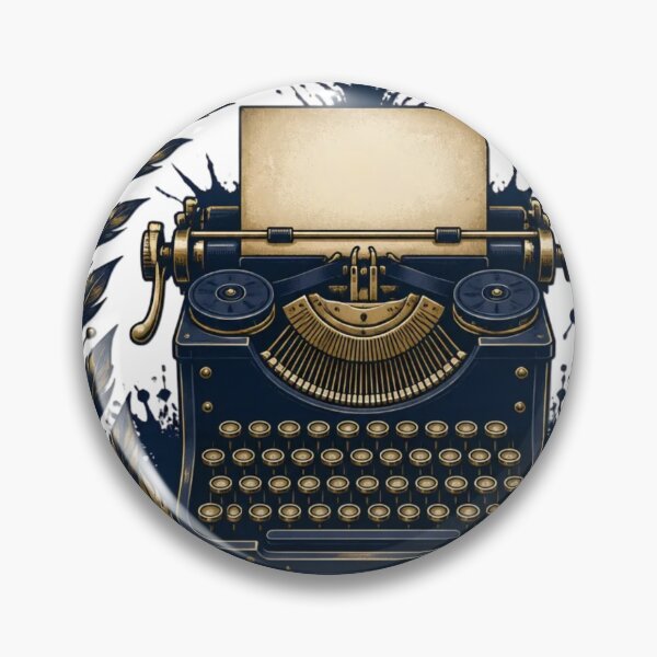 Item preview, Dark Academia Typewriter & Ink Emblem Bookish Writer designed and sold by StickyGuys.