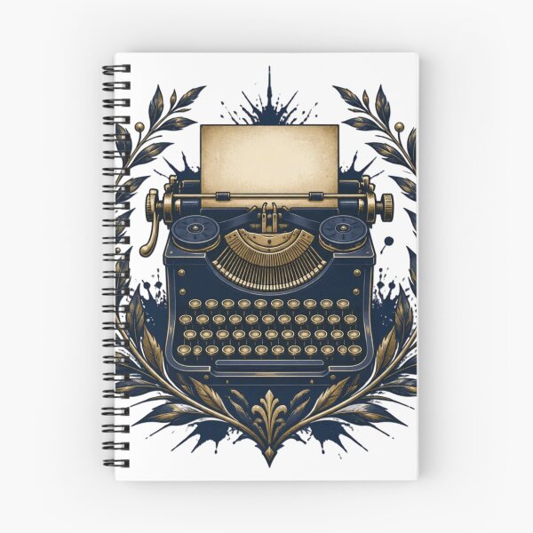 Item preview, Dark Academia Typewriter & Ink Emblem Bookish Writer designed and sold by StickyGuys.