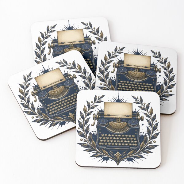 Item preview, Dark Academia Typewriter & Ink Emblem Bookish Writer designed and sold by StickyGuys.
