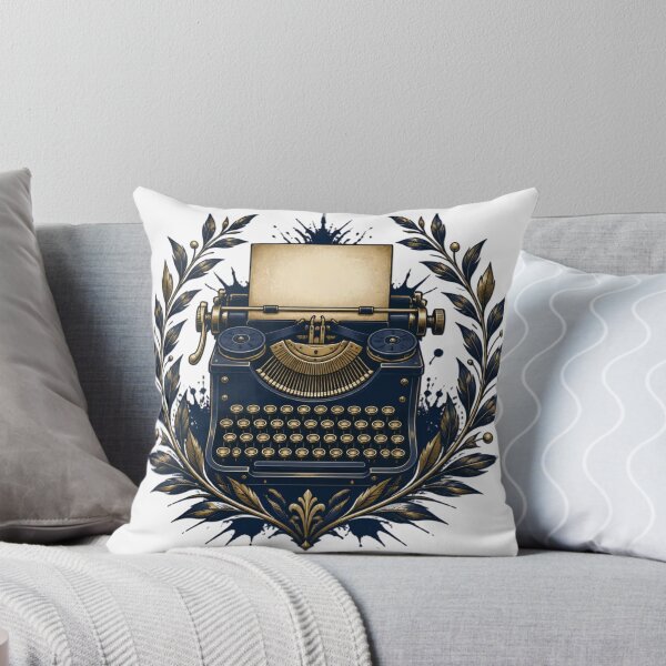Item preview, Dark Academia Typewriter & Ink Emblem Bookish Writer designed and sold by StickyGuys.
