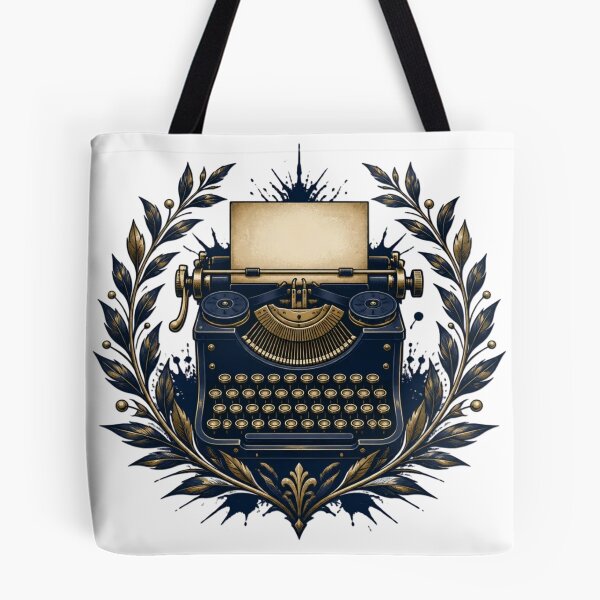 Item preview, Dark Academia Typewriter & Ink Emblem Bookish Writer designed and sold by StickyGuys.