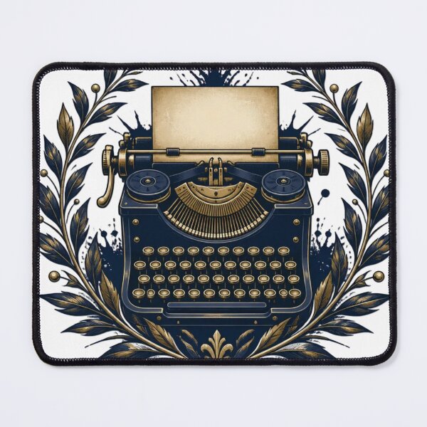 Item preview, Dark Academia Typewriter & Ink Emblem Bookish Writer designed and sold by StickyGuys.