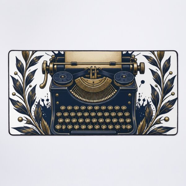 Item preview, Dark Academia Typewriter & Ink Emblem Bookish Writer designed and sold by StickyGuys.