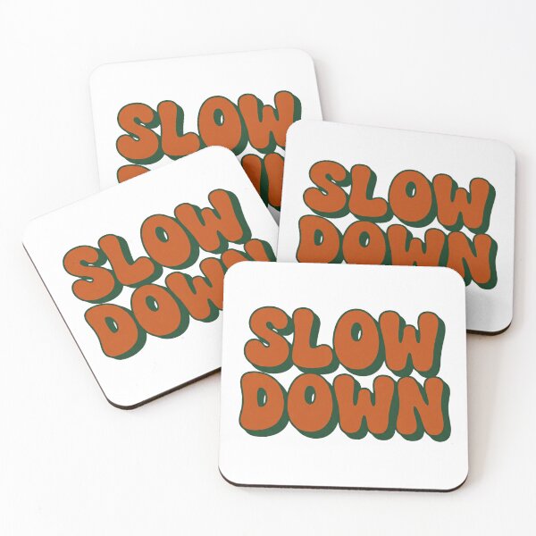 Item preview, Slow Down Retro 70s Bubble Typography Anti Hustle Graphic designed and sold by Ortsas.