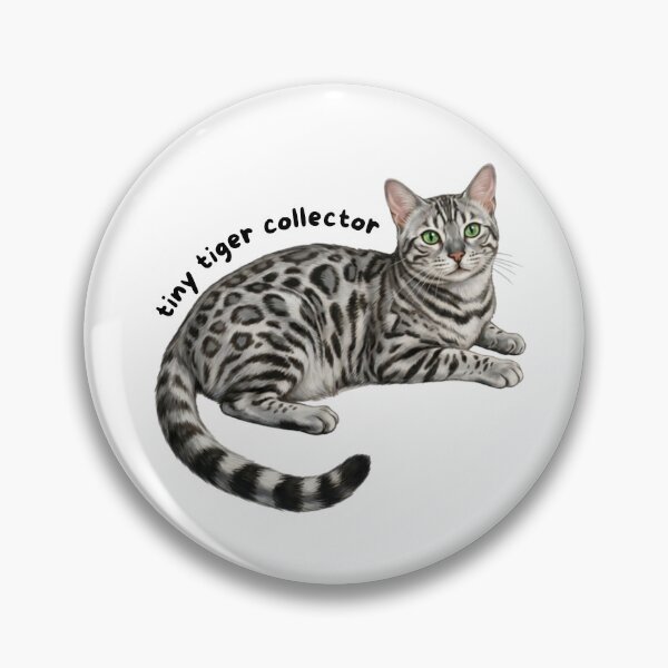 Item preview, Tiny Tiger Collector Sticker | Silver Bengal Cat Vinyl Decal | Bengal Cat Lover Gift | Cute Spotted Cat Laptop, Water Bottle & Journal Sticker designed and sold by Safiacreatess.