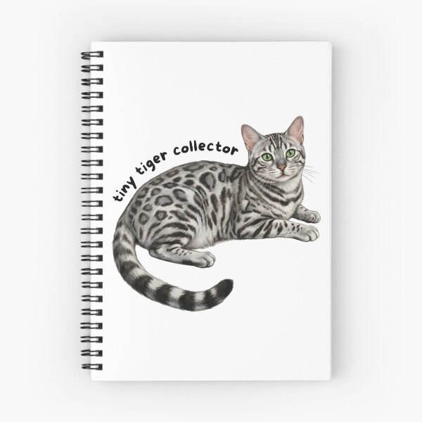 Item preview, Tiny Tiger Collector Sticker | Silver Bengal Cat Vinyl Decal | Bengal Cat Lover Gift | Cute Spotted Cat Laptop, Water Bottle & Journal Sticker designed and sold by Safiacreatess.