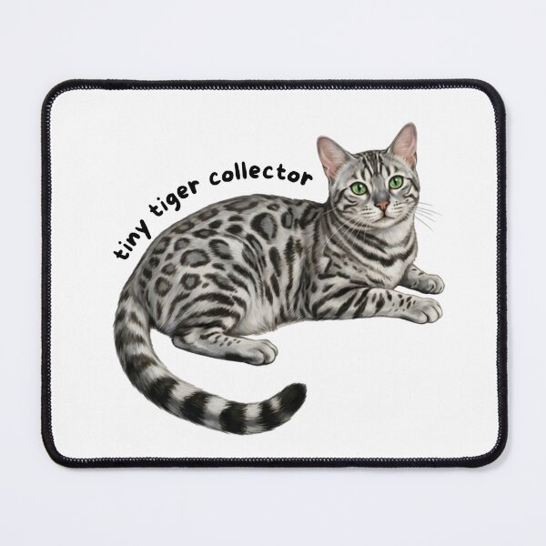 Item preview, Tiny Tiger Collector Sticker | Silver Bengal Cat Vinyl Decal | Bengal Cat Lover Gift | Cute Spotted Cat Laptop, Water Bottle & Journal Sticker designed and sold by Safiacreatess.