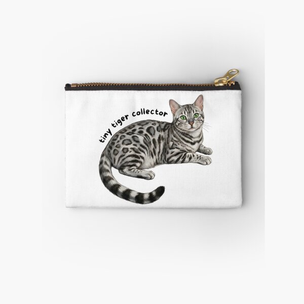 Item preview, Tiny Tiger Collector Sticker | Silver Bengal Cat Vinyl Decal | Bengal Cat Lover Gift | Cute Spotted Cat Laptop, Water Bottle & Journal Sticker designed and sold by Safiacreatess.