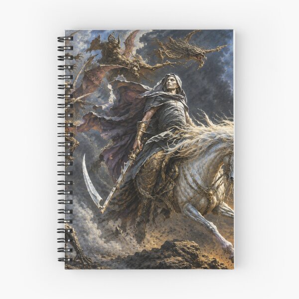 Item preview, The Pale Rider – Dark Fantasy Demon Hunt | Neo Frazetta Style designed and sold by ITSimagination.