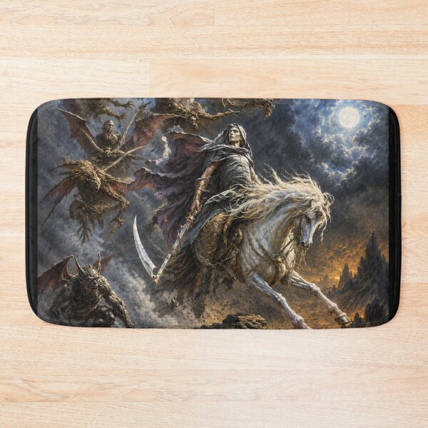 Item preview, The Pale Rider – Dark Fantasy Demon Hunt | Neo Frazetta Style designed and sold by ITSimagination.