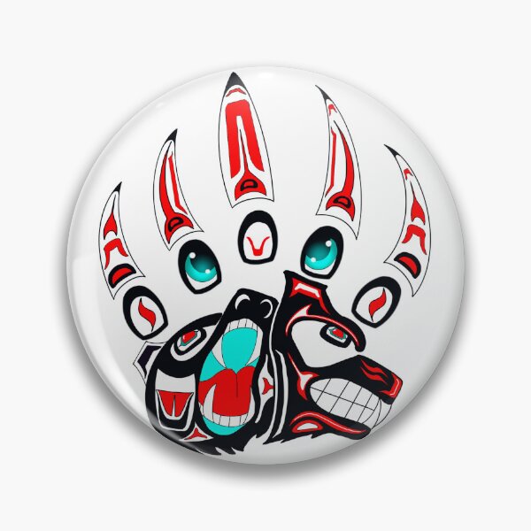 Item preview, Tlingit Wolf and bear claw (Red) designed and sold by RobsArtwork.