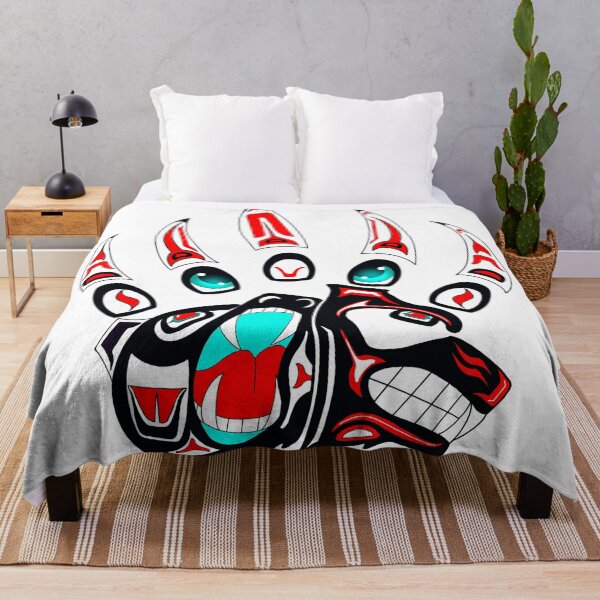 Artikelvorschau, Tlingit-Wolf und Bärenkralle (Rot) entworfen und verkauft von RobsArtwork.