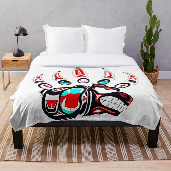 Aperçu de l'œuvre Griffe de loup et d'ours Tlingit (rouge) créée et vendue par RobsArtwork.
